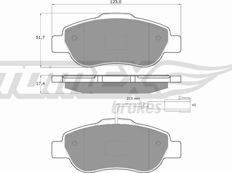 TOMEX brakes TX 14-42 - Тормозные колодки, дисковые, комплект autospares.lv