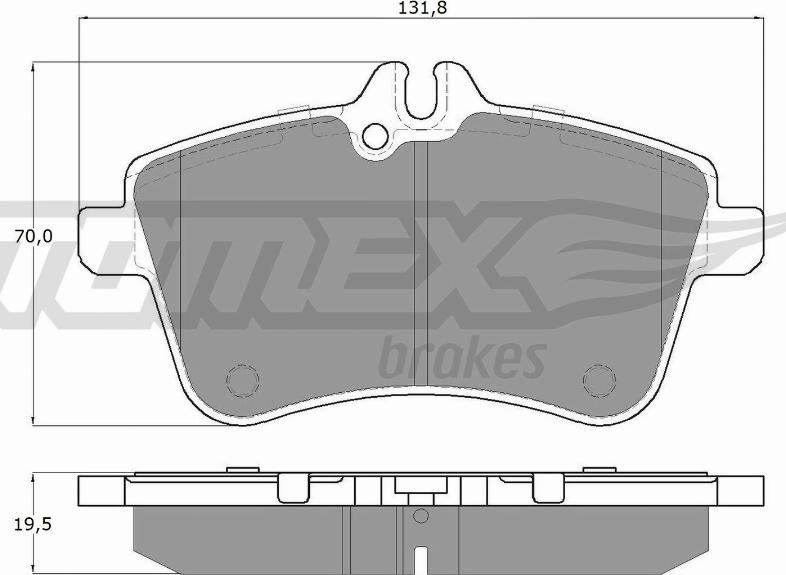 TOMEX brakes TX 14-55 - Тормозные колодки, дисковые, комплект autospares.lv