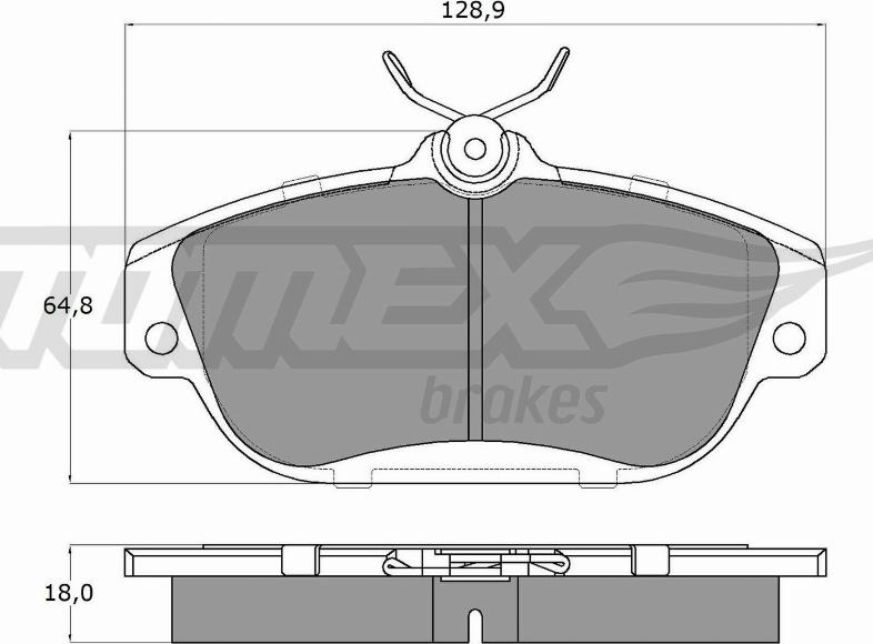 TOMEX brakes TX 14-01 - Тормозные колодки, дисковые, комплект autospares.lv