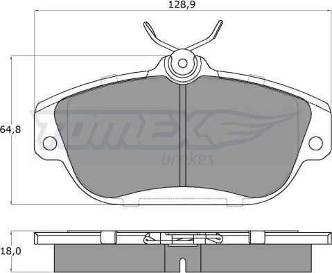 TOMEX brakes TX 14-01 - Тормозные колодки, дисковые, комплект autospares.lv