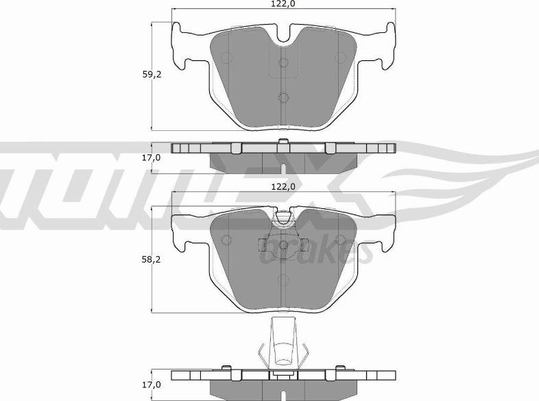 TOMEX brakes TX 14-81 - Тормозные колодки, дисковые, комплект autospares.lv