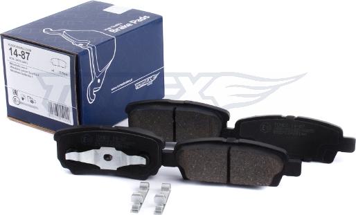 TOMEX brakes TX 14-87 - Тормозные колодки, дисковые, комплект autospares.lv