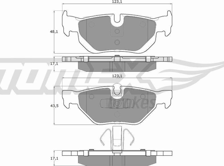 TOMEX brakes TX 14-36 - Тормозные колодки, дисковые, комплект autospares.lv