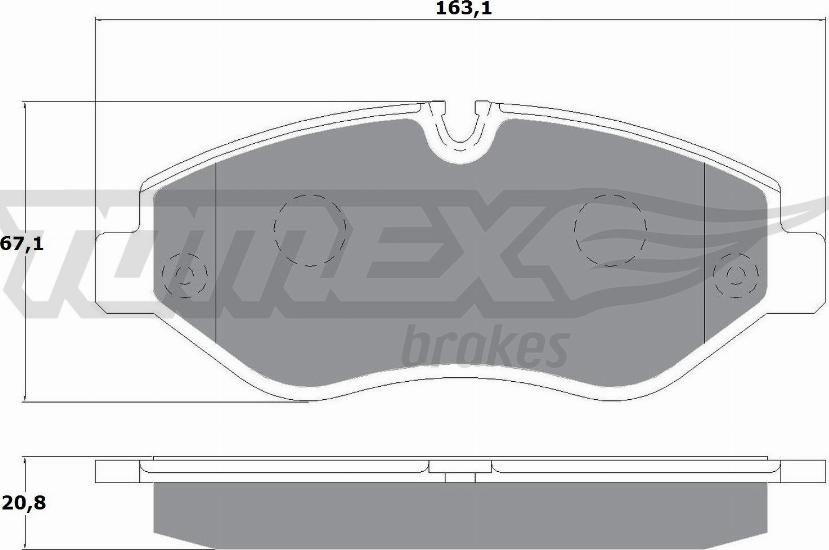 TOMEX brakes TX 14-25 - Тормозные колодки, дисковые, комплект autospares.lv