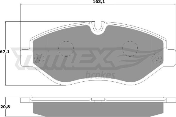 TOMEX brakes TX 14-25 - Тормозные колодки, дисковые, комплект autospares.lv