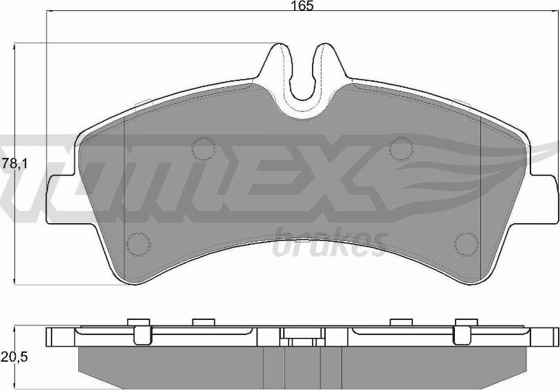 TOMEX brakes TX 14-26 - Тормозные колодки, дисковые, комплект autospares.lv