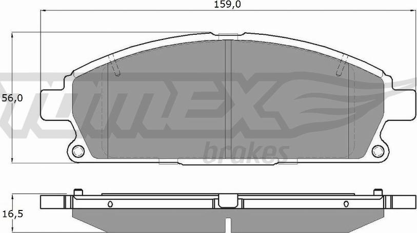 TOMEX brakes TX 14-201 - Тормозные колодки, дисковые, комплект autospares.lv