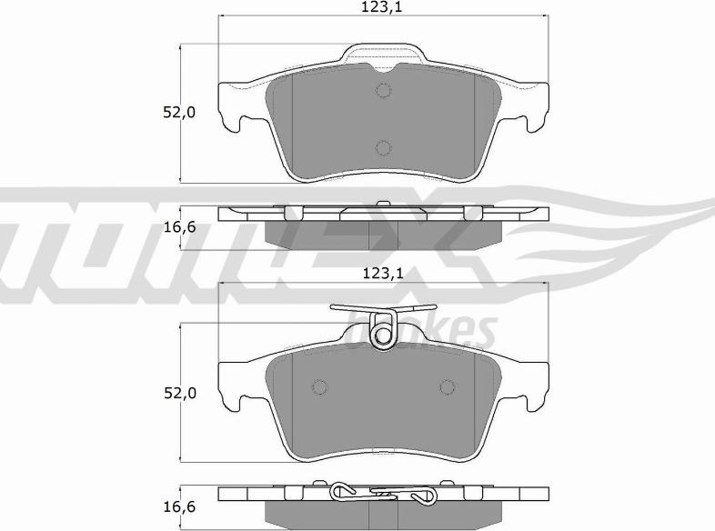 TOMEX brakes TX 14-28 - Тормозные колодки, дисковые, комплект autospares.lv