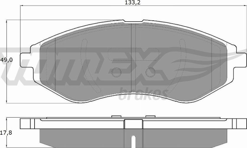 TOMEX brakes TX 14-22 - Тормозные колодки, дисковые, комплект autospares.lv