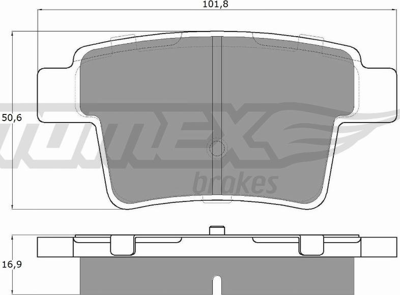 TOMEX brakes TX 14-74 - Тормозные колодки, дисковые, комплект autospares.lv