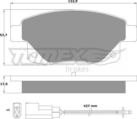 TOMEX brakes TX 14-75 - Тормозные колодки, дисковые, комплект autospares.lv