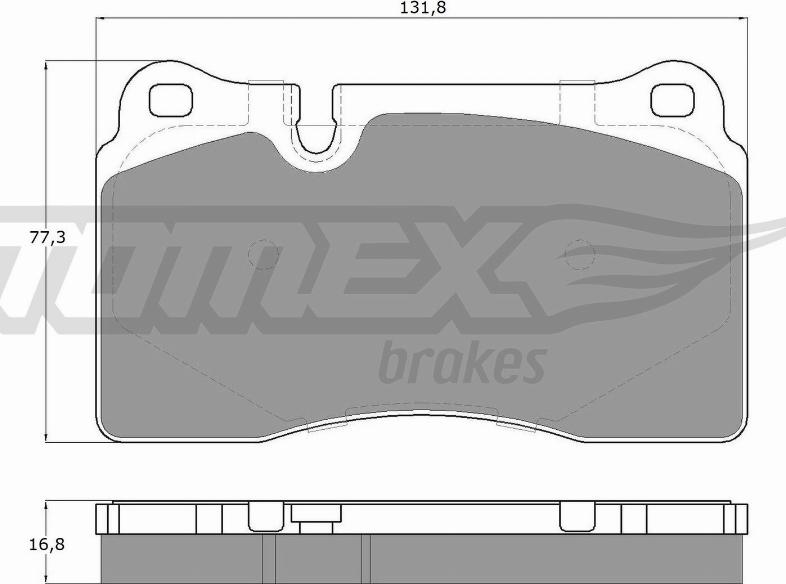 TOMEX brakes TX 14-73 - Тормозные колодки, дисковые, комплект autospares.lv