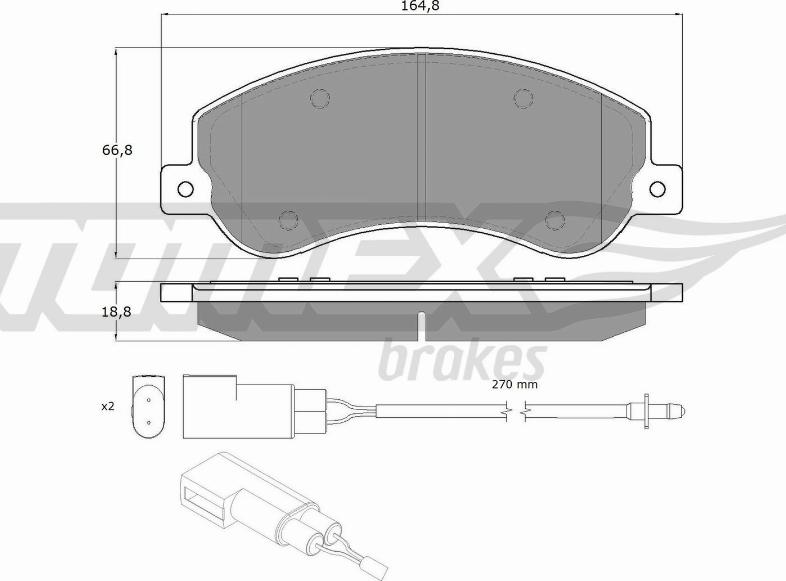 TOMEX brakes TX 14-77 - Тормозные колодки, дисковые, комплект autospares.lv