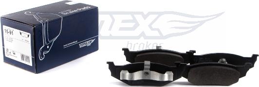 TOMEX brakes TX 15-91 - Тормозные колодки, дисковые, комплект autospares.lv