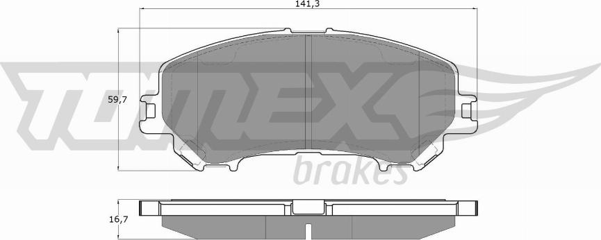 TOMEX brakes TX 15-971 - Тормозные колодки, дисковые, комплект autospares.lv