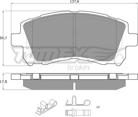 TOMEX brakes TX 15-45 - Тормозные колодки, дисковые, комплект autospares.lv