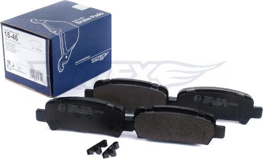 TOMEX brakes TX 15-46 - Тормозные колодки, дисковые, комплект autospares.lv