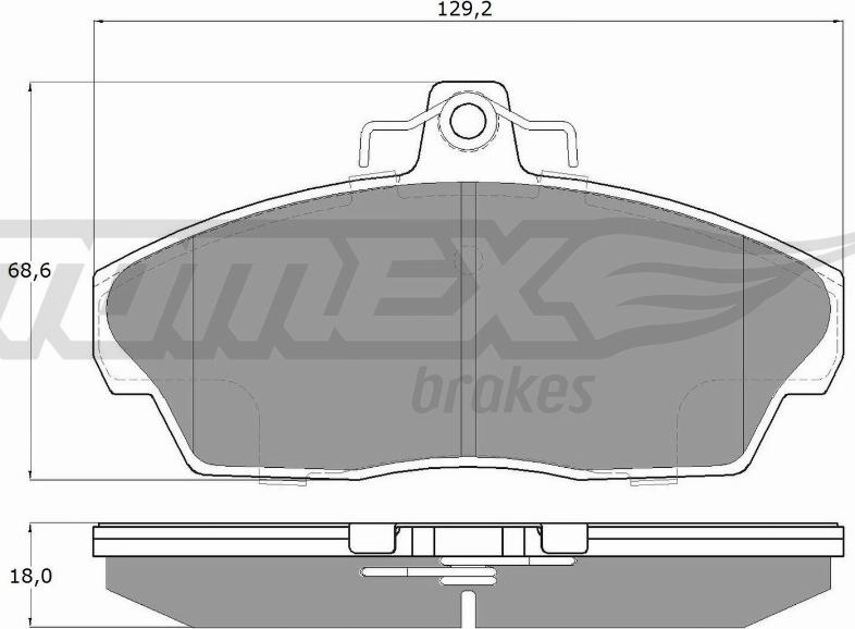 TOMEX brakes TX 15-40 - Тормозные колодки, дисковые, комплект autospares.lv
