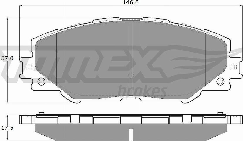 TOMEX brakes TX 15-41 - Тормозные колодки, дисковые, комплект autospares.lv