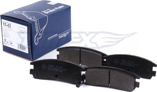 TOMEX brakes TX 15-43 - Тормозные колодки, дисковые, комплект autospares.lv