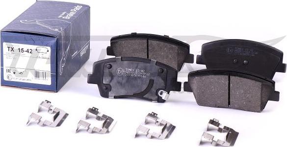 TOMEX brakes TX 15-42 - Тормозные колодки, дисковые, комплект autospares.lv