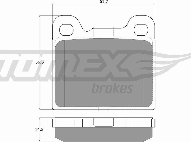 TOMEX brakes TX 15-06 - Тормозные колодки, дисковые, комплект autospares.lv