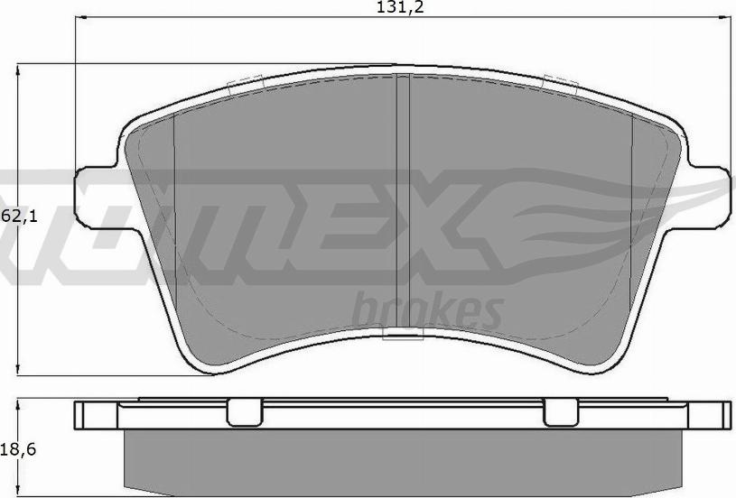 TOMEX brakes TX 15-84 - Тормозные колодки, дисковые, комплект autospares.lv