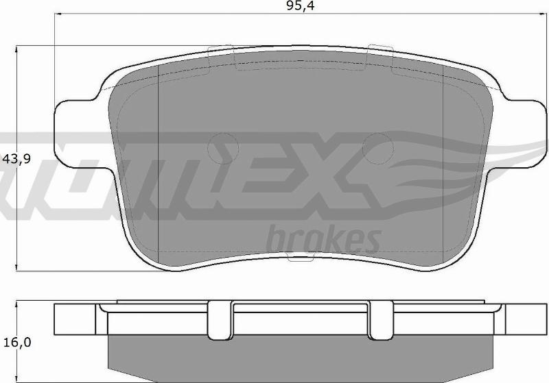 TOMEX brakes TX 15-85 - Тормозные колодки, дисковые, комплект autospares.lv