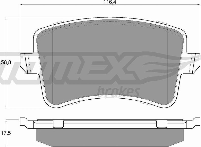 TOMEX brakes TX 15-81 - Тормозные колодки, дисковые, комплект autospares.lv