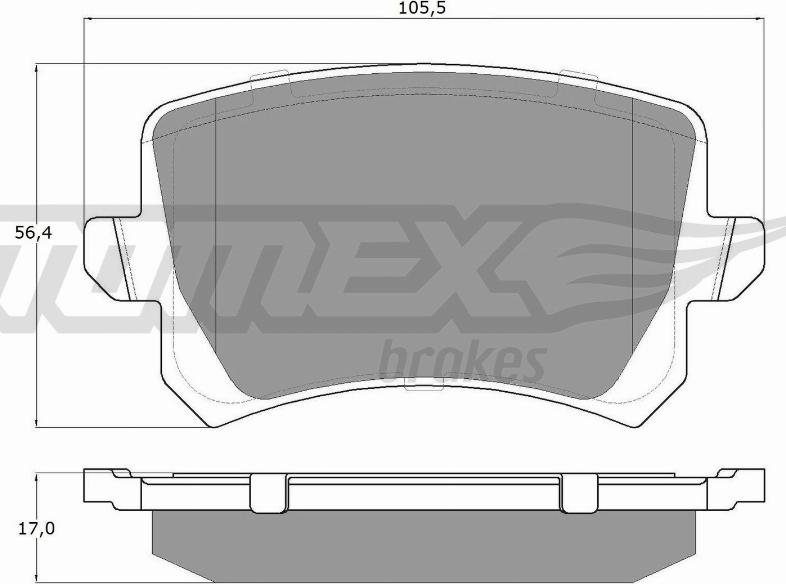 TOMEX brakes TX 15-83 - Тормозные колодки, дисковые, комплект autospares.lv