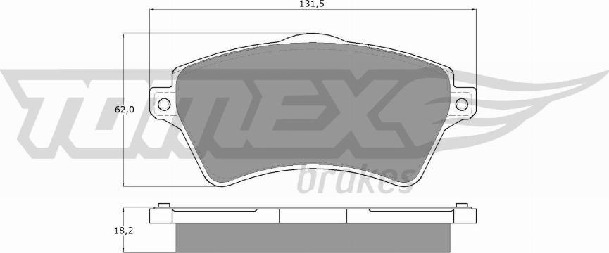 TOMEX brakes TX 15-39 - Тормозные колодки, дисковые, комплект autospares.lv