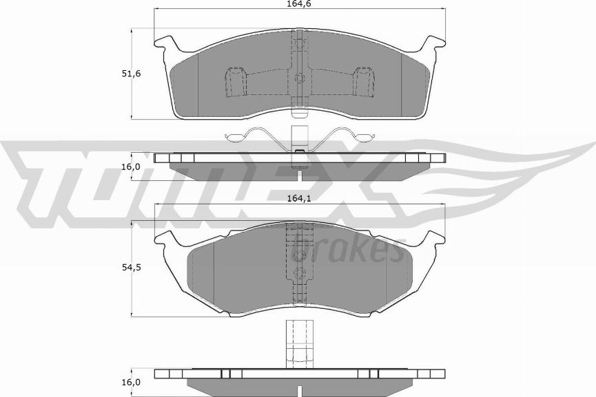 TOMEX brakes TX 15-34 - Тормозные колодки, дисковые, комплект autospares.lv