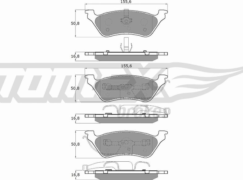 TOMEX brakes TX 15-31 - Тормозные колодки, дисковые, комплект autospares.lv