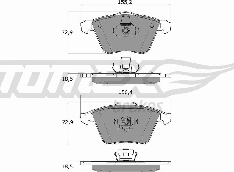 TOMEX brakes TX 15-26 - Тормозные колодки, дисковые, комплект autospares.lv