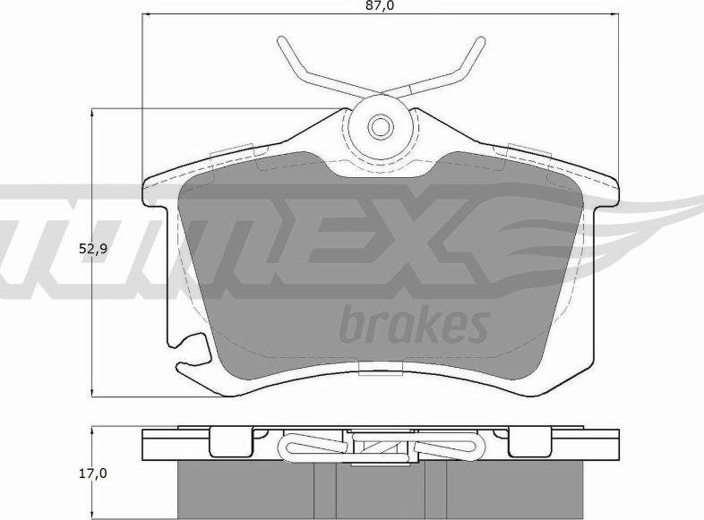 TOMEX brakes TX 15-22 - Тормозные колодки, дисковые, комплект autospares.lv