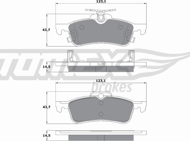 TOMEX brakes TX 15-79 - Тормозные колодки, дисковые, комплект autospares.lv