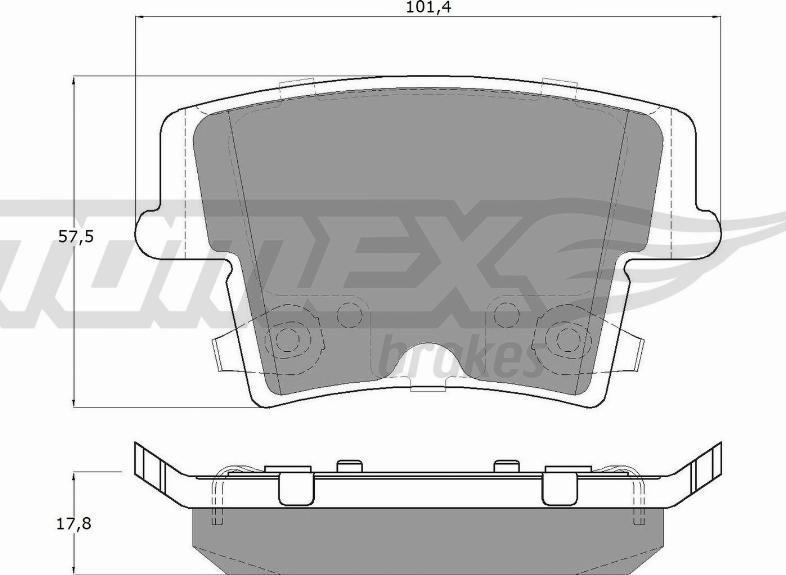 TOMEX brakes TX 15-72 - Тормозные колодки, дисковые, комплект autospares.lv