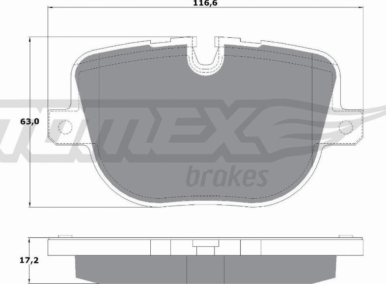 TOMEX brakes TX 16-93 - Тормозные колодки, дисковые, комплект autospares.lv