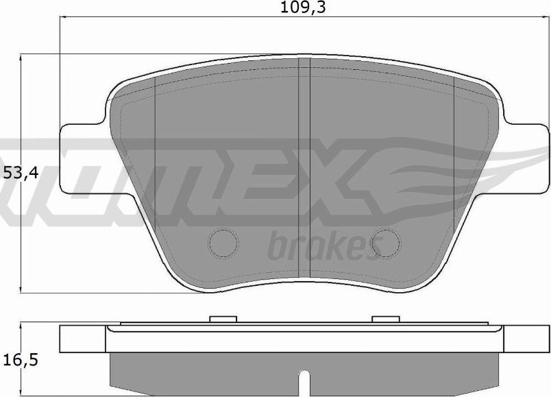 TOMEX brakes TX 16-59 - Тормозные колодки, дисковые, комплект autospares.lv