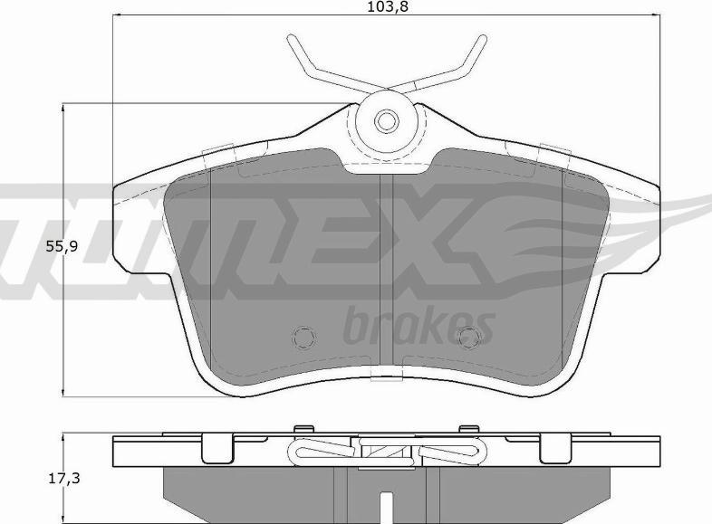 TOMEX brakes TX 16-60 - Тормозные колодки, дисковые, комплект autospares.lv