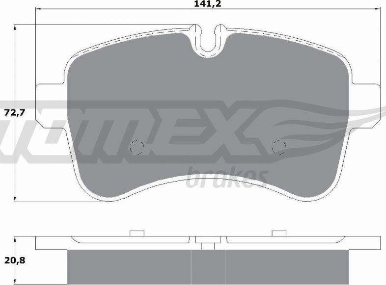 TOMEX brakes TX 16-00 - Тормозные колодки, дисковые, комплект autospares.lv