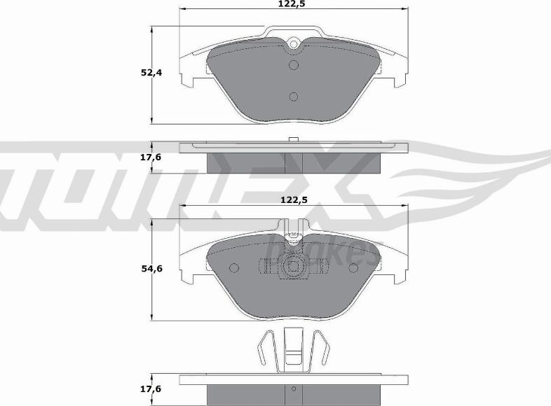 TOMEX brakes TX 16-01 - Тормозные колодки, дисковые, комплект autospares.lv