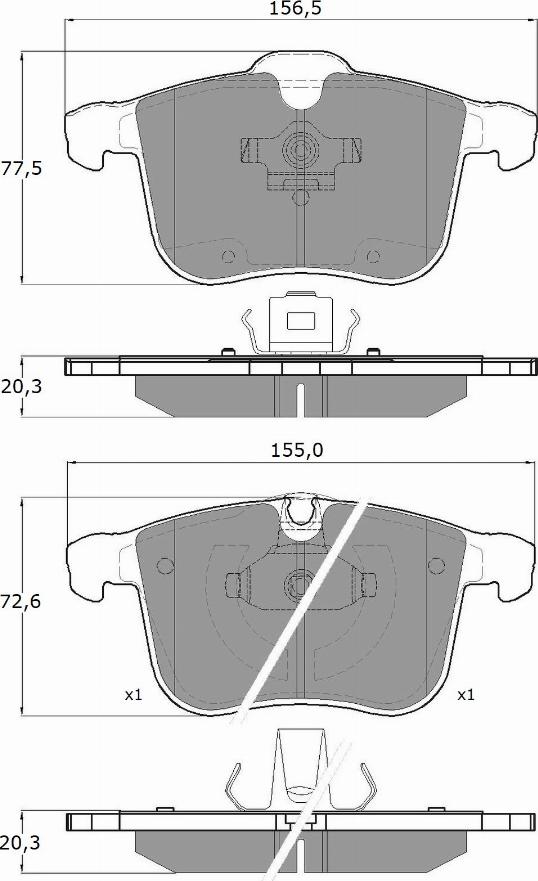 TOMEX brakes TX 16-19 - Тормозные колодки, дисковые, комплект autospares.lv