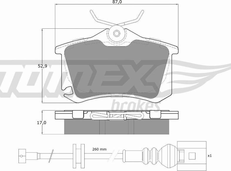 TOMEX brakes TX 16-15 - Тормозные колодки, дисковые, комплект autospares.lv