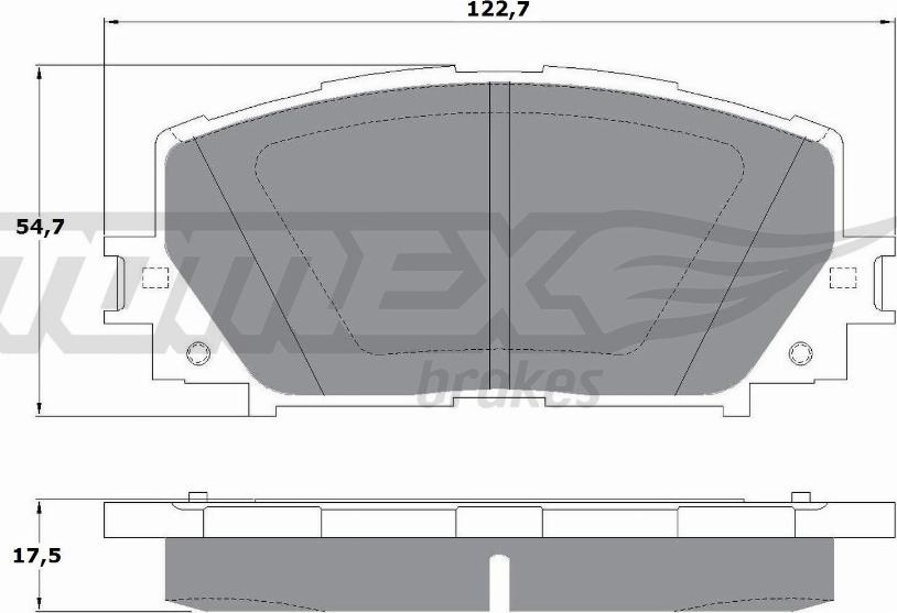 TOMEX brakes TX 16-10 - Тормозные колодки, дисковые, комплект autospares.lv