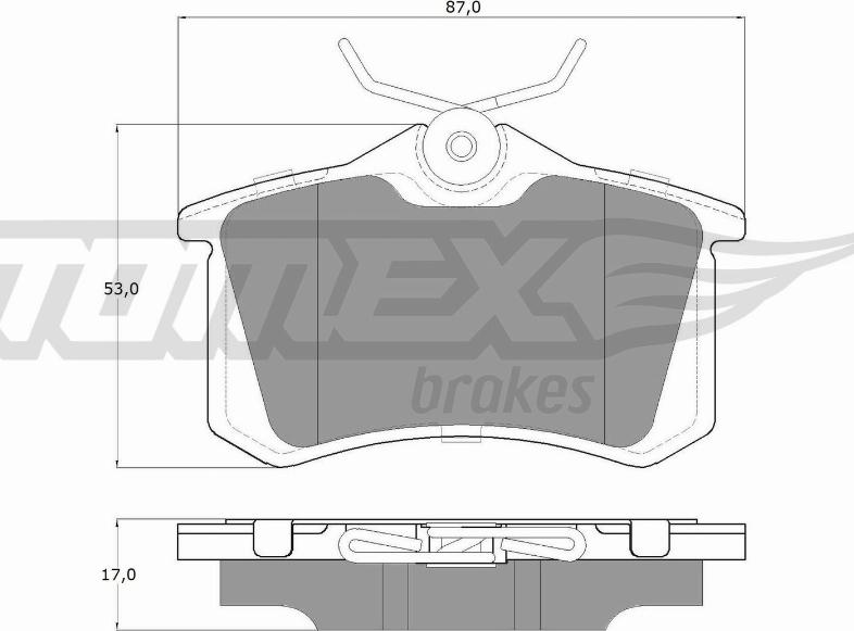 TOMEX brakes TX 16-24 - Тормозные колодки, дисковые, комплект autospares.lv