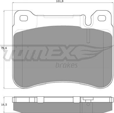 TOMEX brakes TX 16-20 - Тормозные колодки, дисковые, комплект autospares.lv