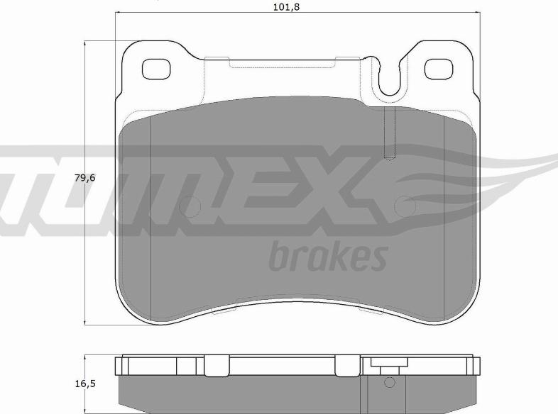 TOMEX brakes TX 16-20 - Тормозные колодки, дисковые, комплект autospares.lv