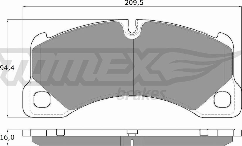 TOMEX brakes TX 16-71 - Тормозные колодки, дисковые, комплект autospares.lv