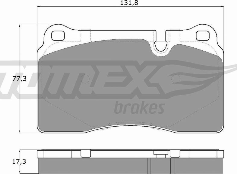 TOMEX brakes TX 16-72 - Тормозные колодки, дисковые, комплект autospares.lv